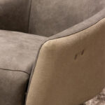 Verstelbaar stof leer fauteuil