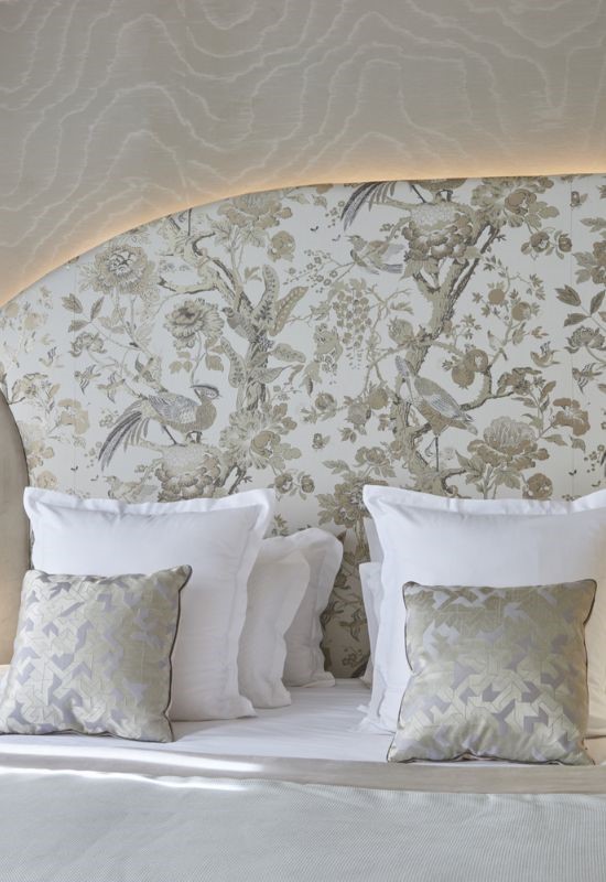 schattige romantische slaapkamer bloemenprint