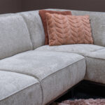 Bank met rechtse hoek stof