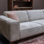 Bank stof wheatfield velvet mwt zwarte ranke pootjes