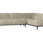 Rechtse hoekbank stoffen velvet wheatfield