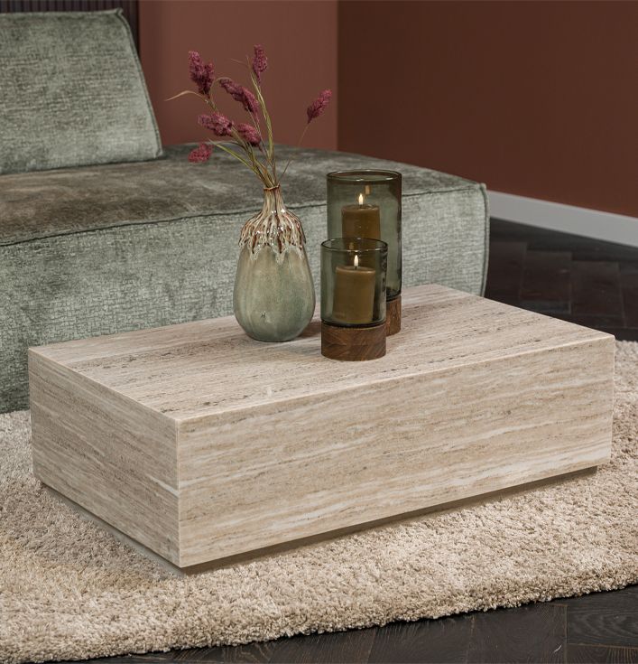 Marmer beige salontafel