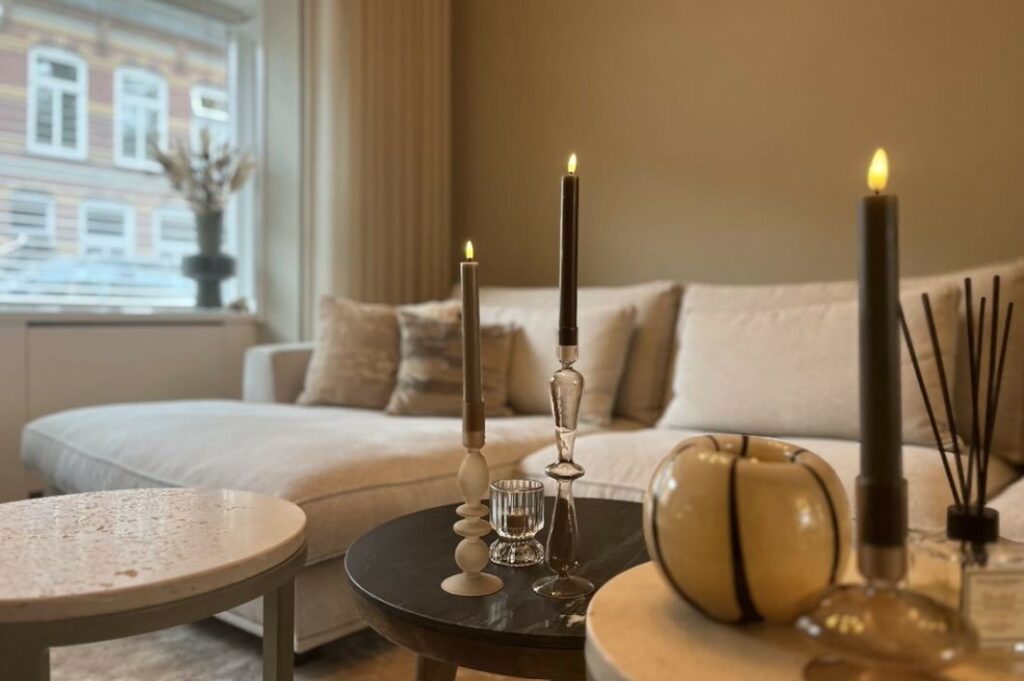 licht interieur in appartement ronde vormen