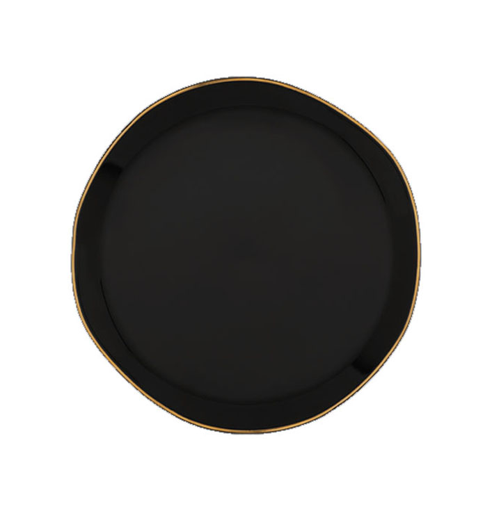 zwart bord met een gouden randje