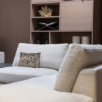 Hoekbank beige naturel met liggedeelte