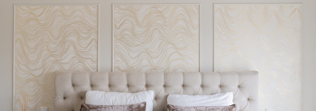 Slaapkamer behang inspiratie met frame Arte