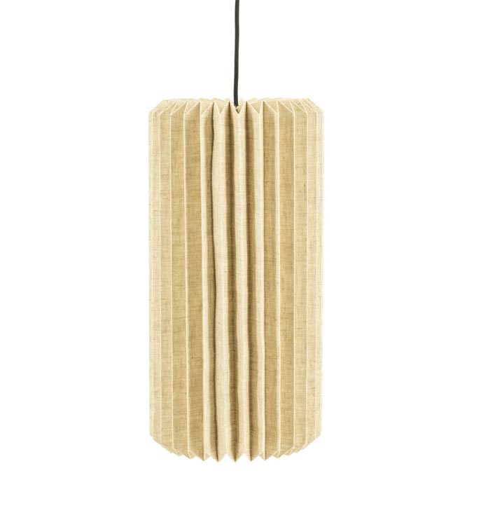 hanglamp van papier beige