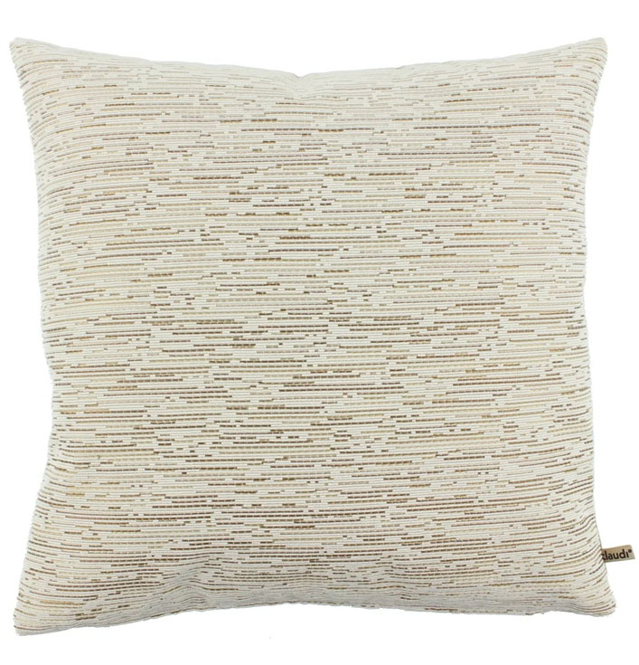 sierkussen off white met beige patroon