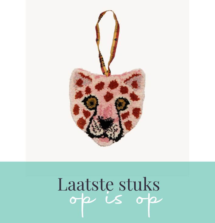 wandhanger roze luipaard