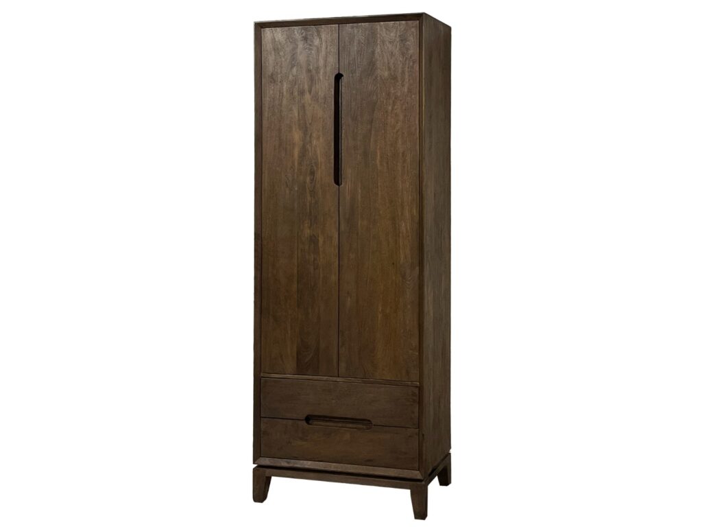 smalle houten kast met deur en lades voor woonkamer