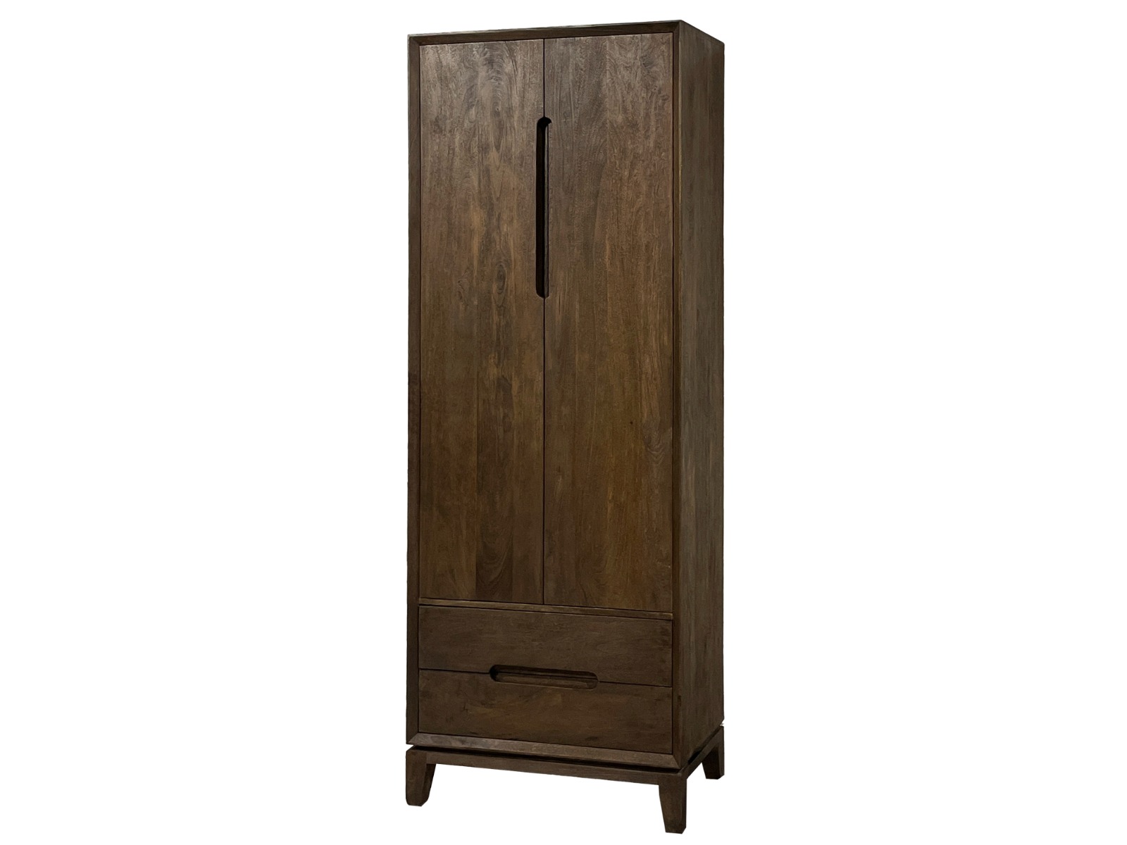 smalle houten kast met deur en lades voor woonkamer
