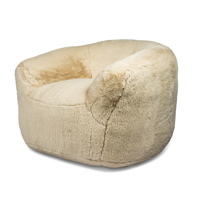 Fauteuil stof zacht beige