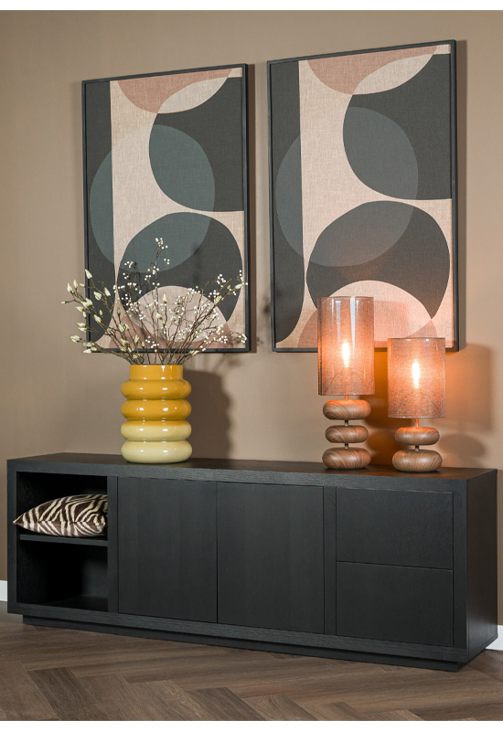 Japandi sidetable warme sfeer