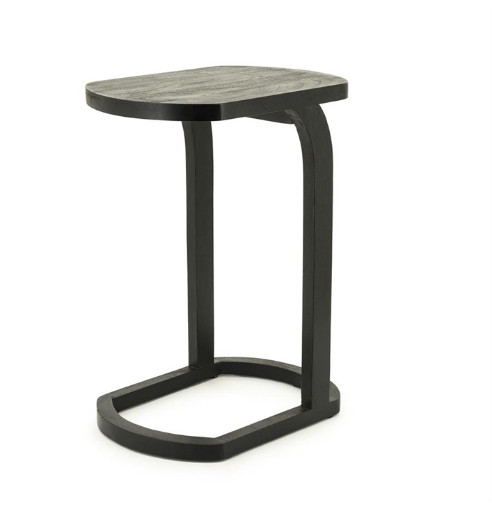 Bijzettafel zwart mangohout