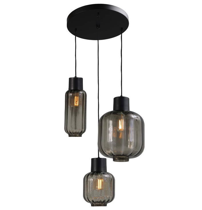 Hanglamp glas verschillende vormen en maten