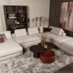 Ligelement hoekbank Lisonne beige stof