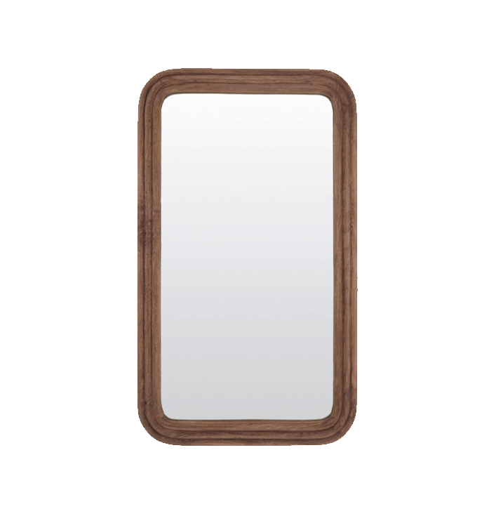 Spiegel hout bruin rechthoek