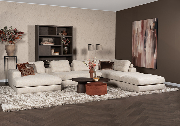 beige hoekbank lisonne