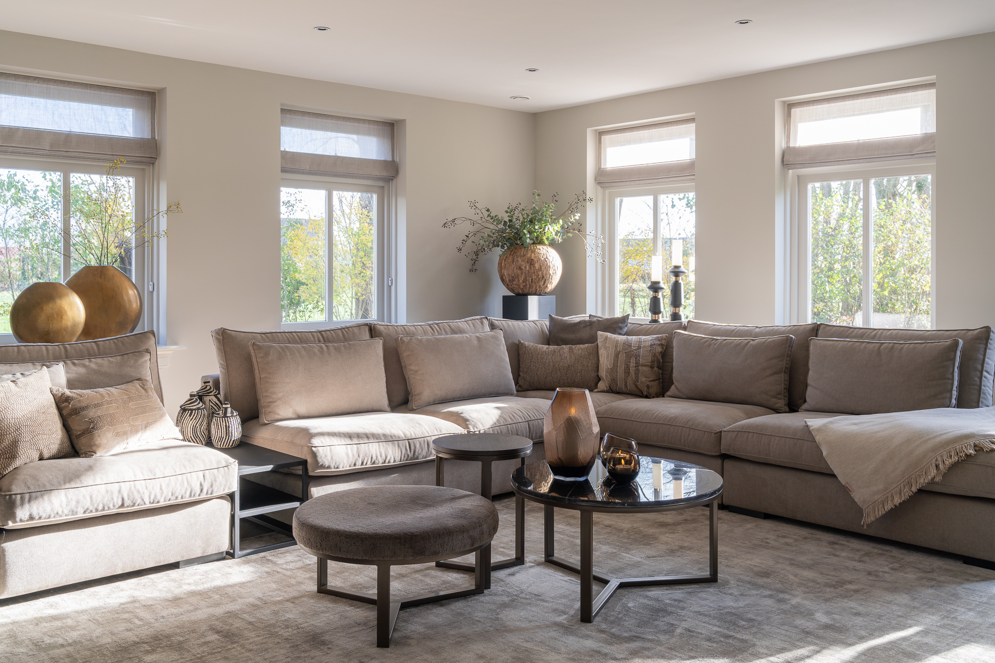 woonkamerstyling hoekbank salontafelset