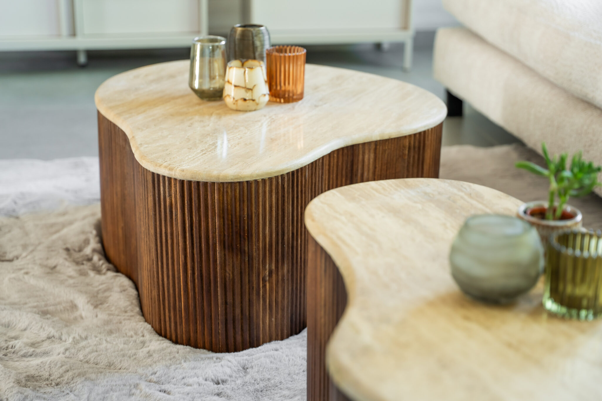 salontafel marmer organisch