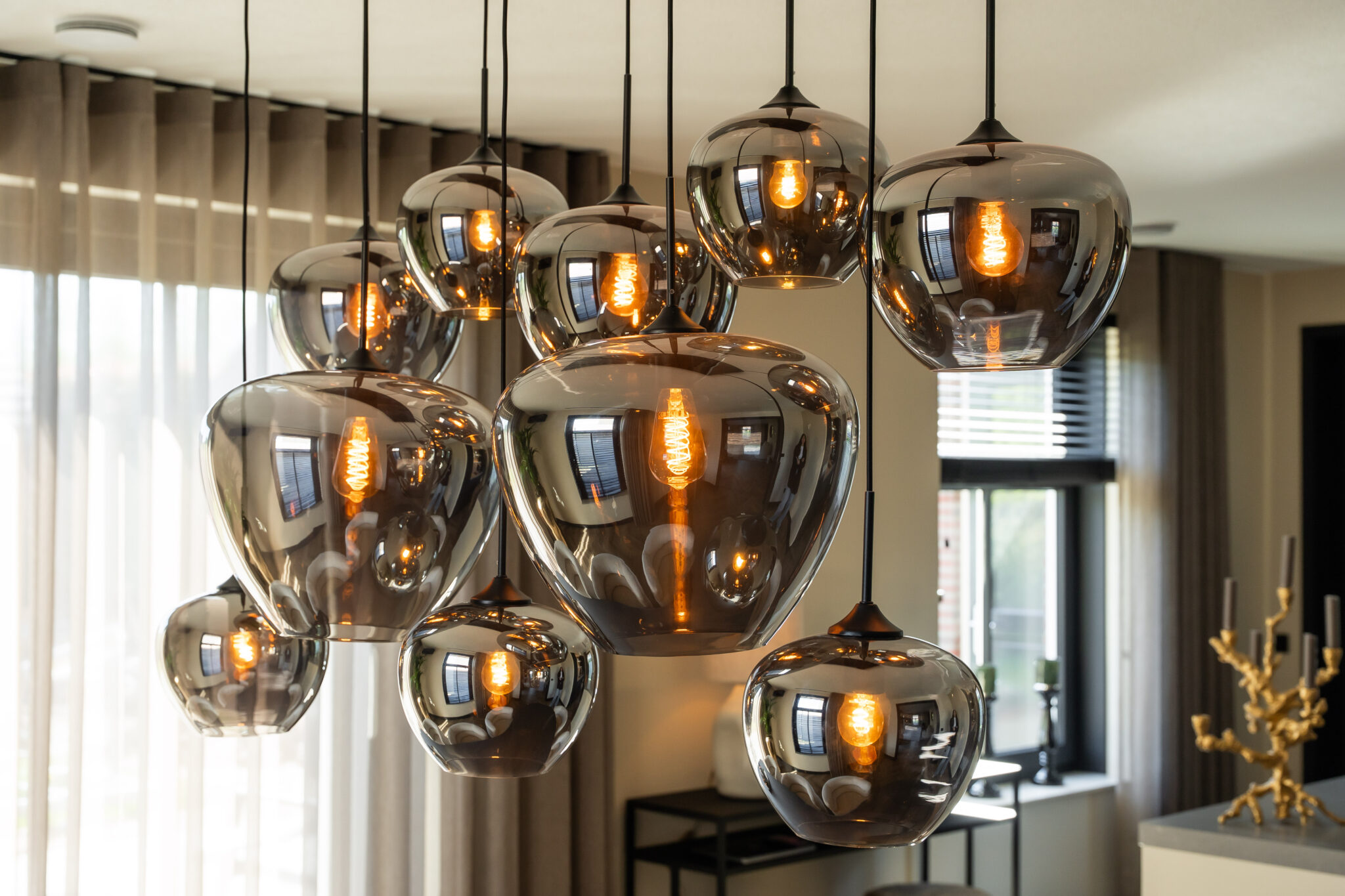hanglamp glazen bollen