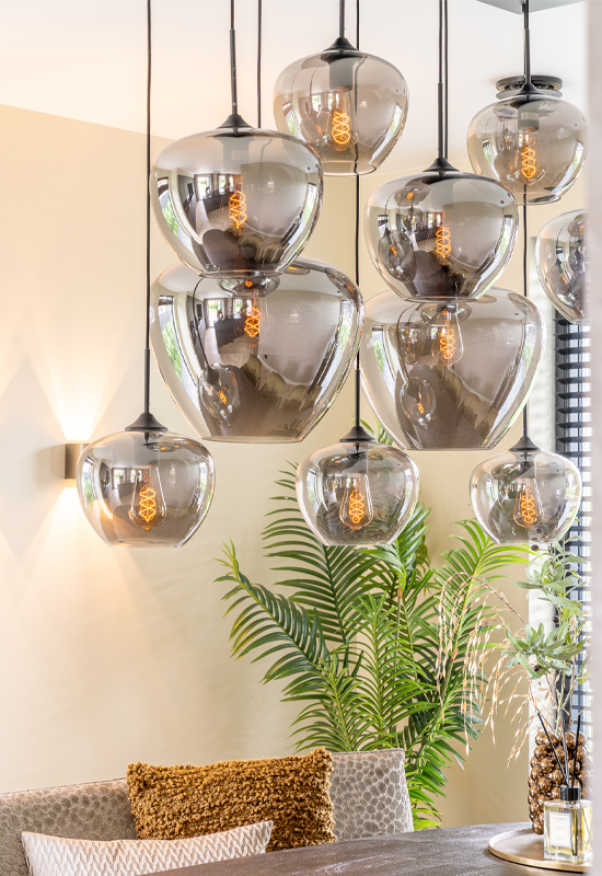 Hanglamp sfeervol verschillende hoogtes