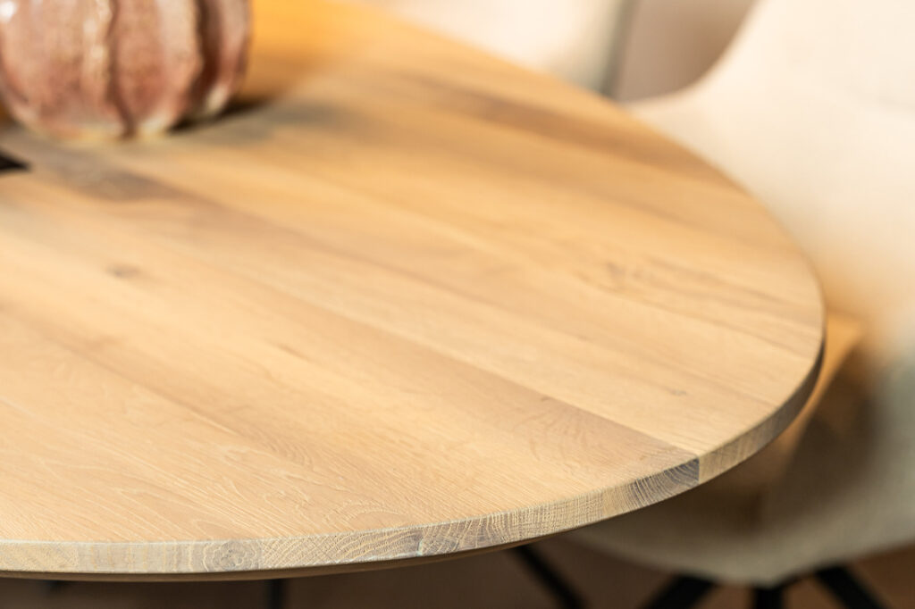 Ovale eettafel eiken licht verjongd