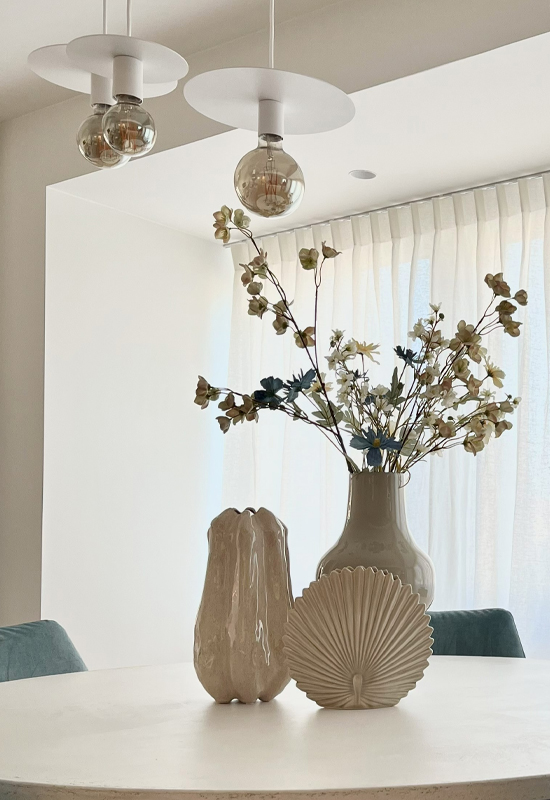 Beige decoratie eetkamer