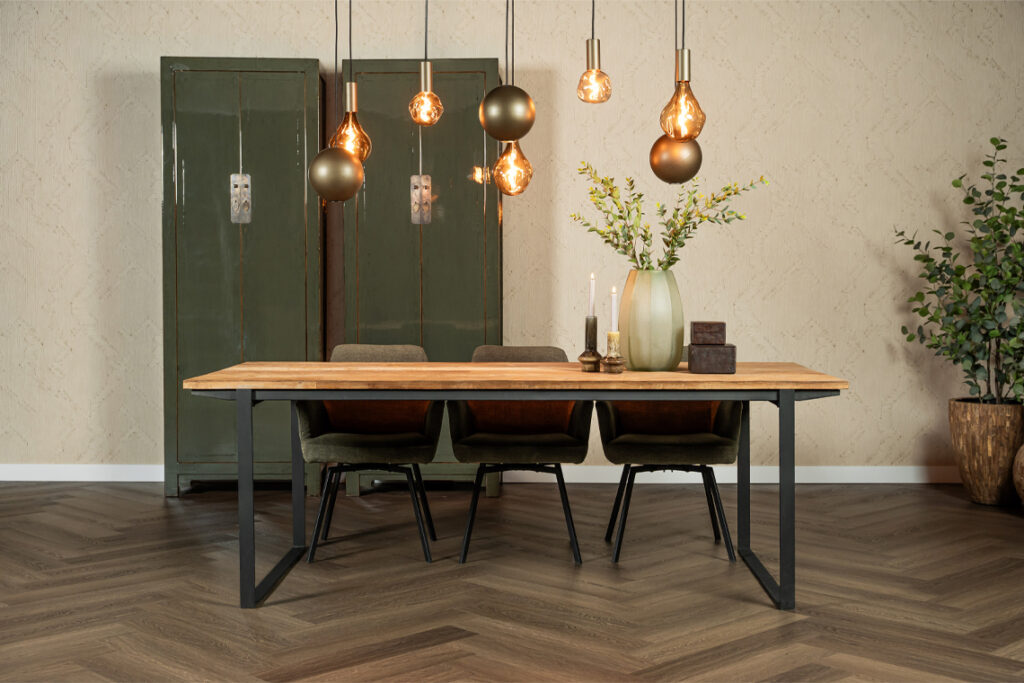 Eettafel rechthoekig hout bruin