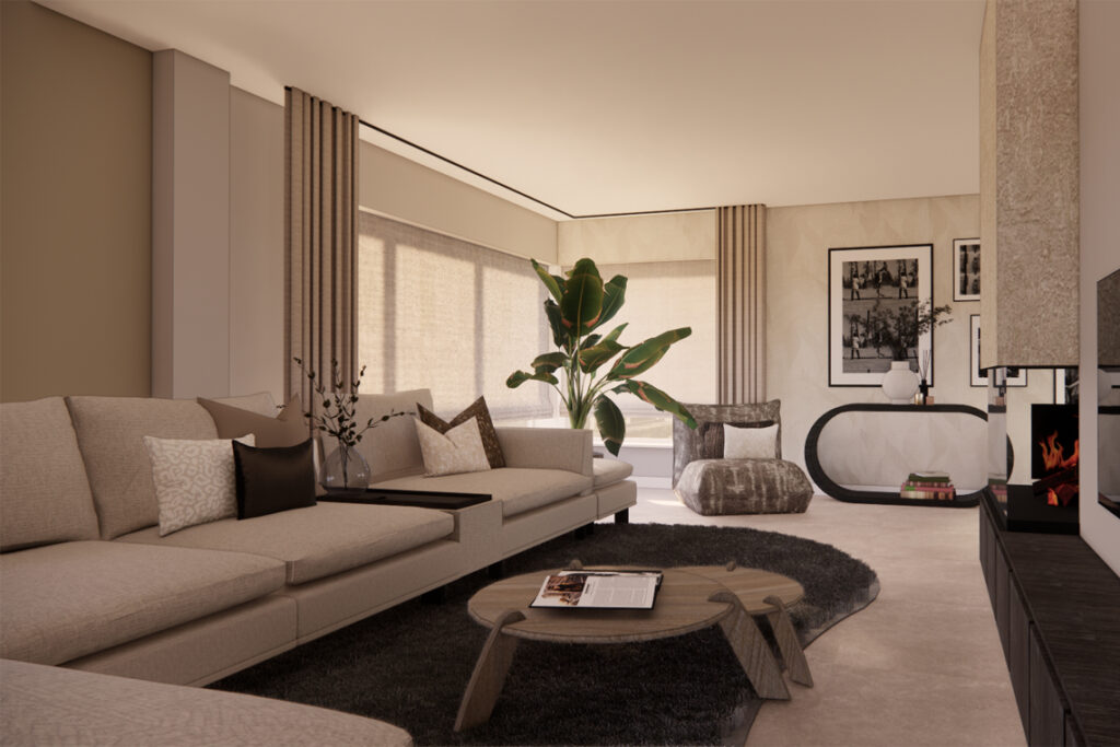 3D ontwerp studio Whoon woonkamer