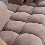 Blokpatroon oudroze stof bank