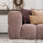 Hoekbank blok oudroze stof