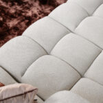 Hoekbank blokpatroon stof