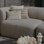 Beige stoffen bank element