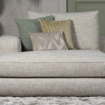 Elementenbank stof beige laag