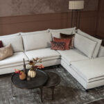 Hoekbank Nadine beige grijs