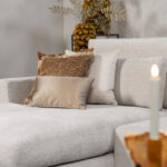 Hoekbank grijs stof ligelement