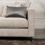 Ranke zwarte pootjes bank grijs glanzend