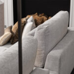 Rugkussens grijs hoekbank stof