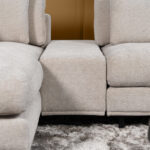 Tussentafel van stof grijs hoekbank