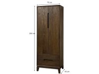 smalle houten kast met deur en lades