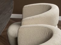 eetkamerstoel beige ronde vormen