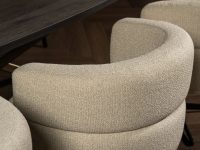 eetkamerstoel beige ronde vormen