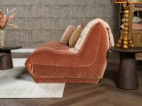 Gecapitioneerde bank roze velvet