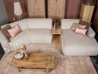 Beige hoekbank organisch strak