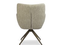Beige stoel met rits in de rugleuning