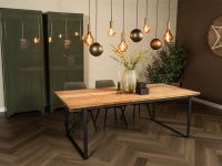 Eettafel rechthoekig hout bruin
