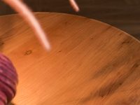 Unieke houten ronde vormen poot eettafel