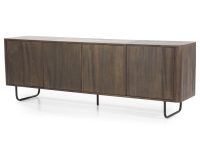 Bruin houten tv dressoir metaal onderstel