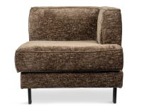 Bruin stoffen fauteuil rechts